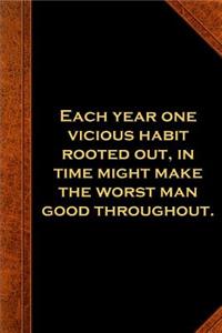 2019 Daily Planner Ben Franklin Quote Vicious Habit Vintage Style