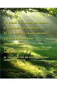 Religious School Composition Book Last Seven Commandments Modern Wording