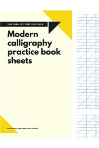 Modern Calligraphy Practice Book Sheets