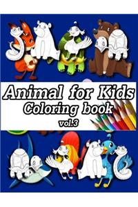 3: Animal for Kids Coloring Book