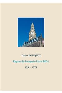 Registre des bourgeois d'Arras BB54 - 1731-1774
