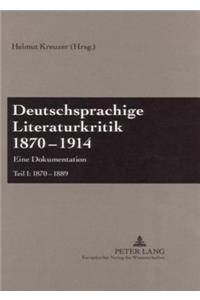 Deutschsprachige Literaturkritik 1870-1914