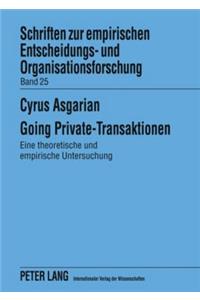 Going Private-Transaktionen