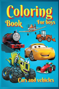 Coloring Books For Boys Cars and Vehicles