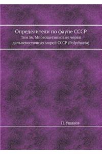 Opredeliteli Po Faune Sssr Tom 56. Mnogoschetinkovye Chervi Dalnevostochnyh Morej Sssr (Polychaeta).