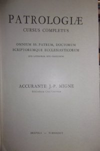 Patrologiae cursus completus. Series graeca. Accurante J.P. Migne