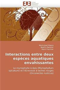 Interactions Entre Deux Especes Aquatiques Envahissantes