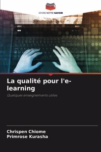 qualité pour l'e-learning