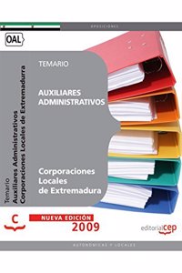 Auxiliares Administrativos Corporaciones Locales de Extremadura. Temario