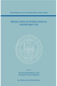 Resolution of International Water Disputes