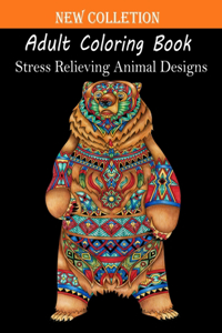 Adult Coloring Book Stress Relieving Animal Designs