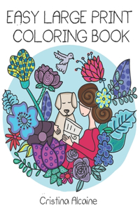 Easy Large Print Coloring Book