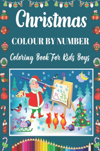 Christmas Colour By Number Coloring Book For Kids Boys
