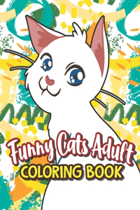 Funny Cats Adult Coloring book