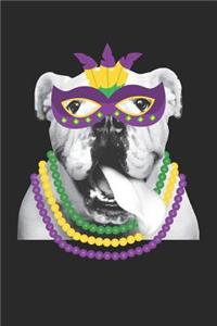 Bulldog Notebook - Mardi Gras Gift for Bulldog Lovers - Bulldog Journal
