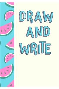 Draw and Write: Large Primary Composition Book in Blue for Handwriting Practice, Drawing, and Writing Stories