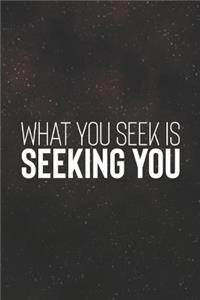 What You Seek Is Seeking You