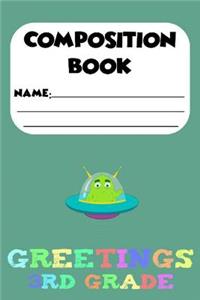 Composition Book Greetings 3rd Grade