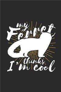 My Ferret Thinks I'm Cool: Ferrets Notebook, Dotted Bullet (6 x 9 - 120 pages) Animal Themed Notebook for Daily Journal, Diary, and Gift