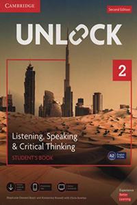 Unlock Level 2 Listening, Speaking & Critical Thinking Student's Book, Mob App and Online Workbook W/ Downloadable Audio and Video
