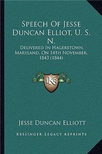 Speech of Jesse Duncan Elliot, U. S. N.