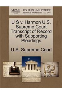 U S V. Harmon U.S. Supreme Court Transcript of Record with Supporting Pleadings
