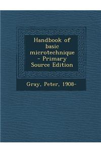 Handbook of Basic Microtechnique