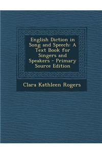 English Diction in Song and Speech