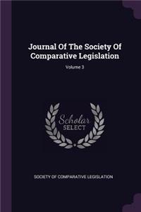 Journal of the Society of Comparative Legislation; Volume 3