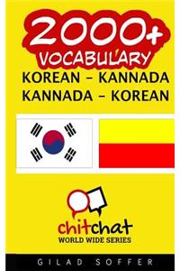 2000+ Korean - Kannada Kannada - Korean Vocabulary