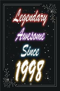 Legendary Awesome Since 1998 Notebook Birthday Gift