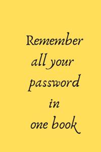 Remember all your password in one book