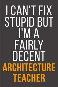 I Can't Fix Stupid But I'm A Fairly Decent Architecture Teacher