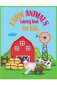 Farm Animals Coloring Book For Kids