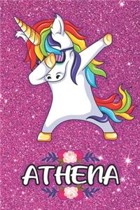 Athena - Dabbing Unicorn Notebook