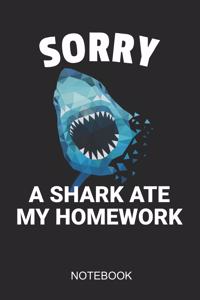 Sorry A Shark Ate My Homework Notebook