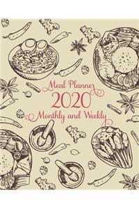 2020 Monthly and Weekly Meal Planner
