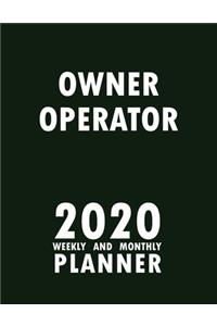 Owner Operator 2020 Weekly and Monthly Planner