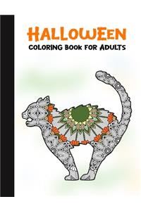 Halloween Coloring Book for Adults: 50 Halloween Illustrations Printed On One Side, Safe For Markers - Fun Craft Activity Gift - Stress Relieving Designs