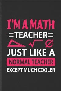 I'm a Math Teacher Just Like a Normal Teacher Except Much Cooler