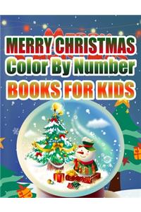 Merry Christmas Color By Number Books For Kids