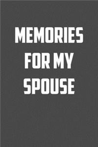 memories for my spouse: 6x9 Journal christmas gift for under 10 dollars military spouse journal