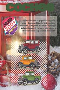 Libro de colorear gigantesco para niño - Coches. Más de 100 coches