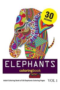 Elephants Coloring Book