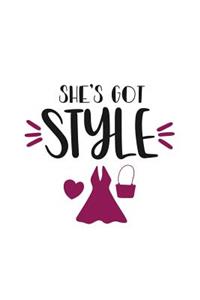 She's Got Style: 150 Lined Journal Pages Planner Diary Notebook with Fashion Dress and Purse on the Cover