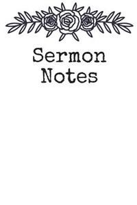 Sermon Notes: Bible Study Journal - Christian Gifts - Inspirational Motivational Church Notes Journal