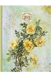 2019 Planner; Roses Yellow