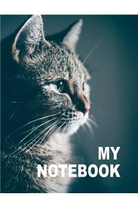 My Notebook. for Cats Pets Lover. Blank Lined Planner Journal Diary.