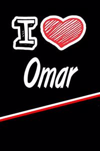 I Love Omar: Handwriting Journal Practice Writing and Master Your Penmanship Featuring 120 Pages 6x9