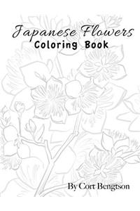 Japanese Flowers Coloring Book